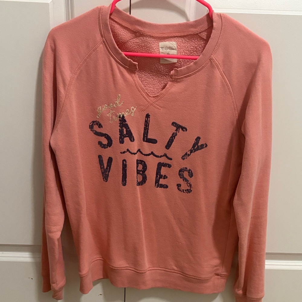 Salt Life Coral 'Salt Vibes' Pullover Sweatshirt
